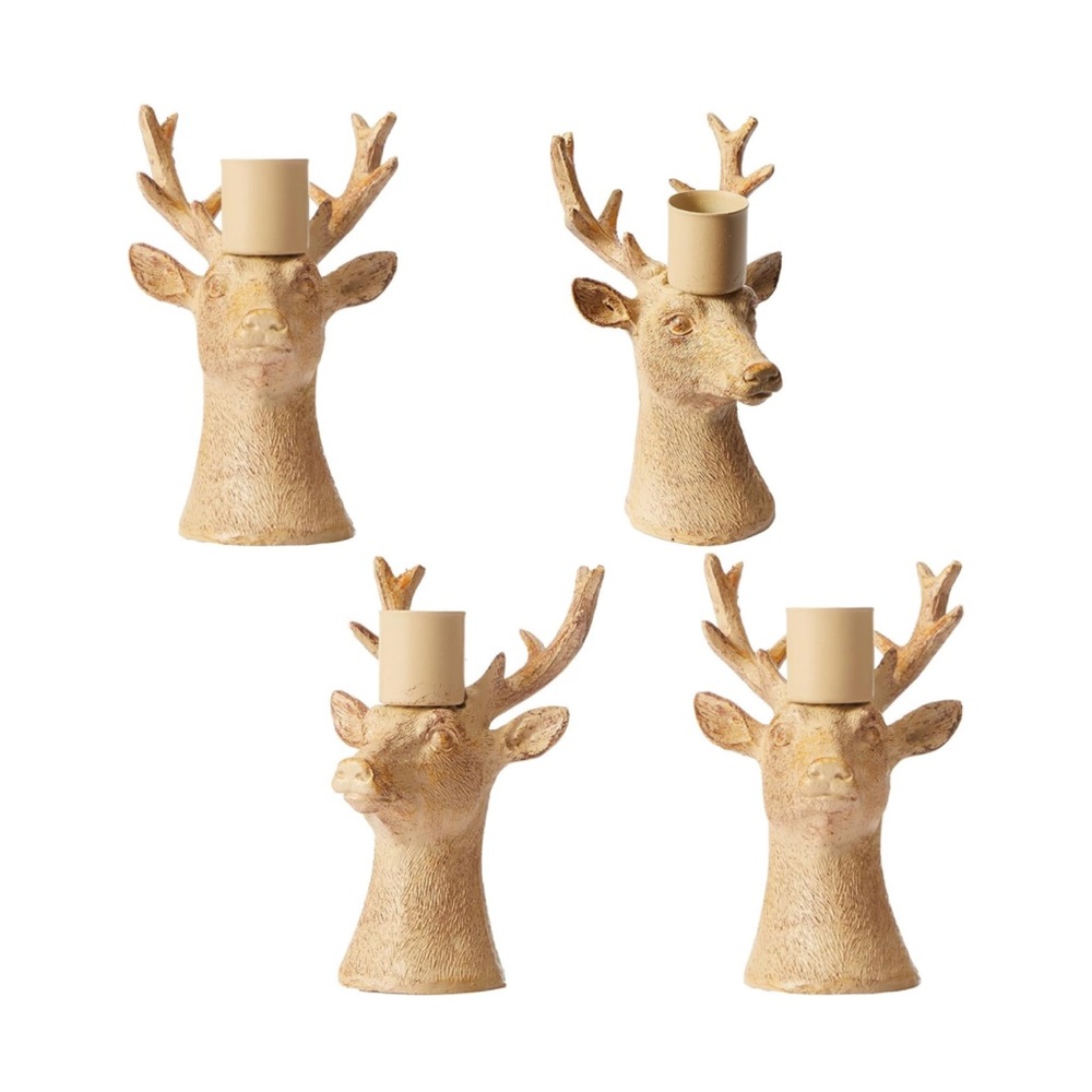 Set of 4 Deer Head Candle Holders- NEW💥